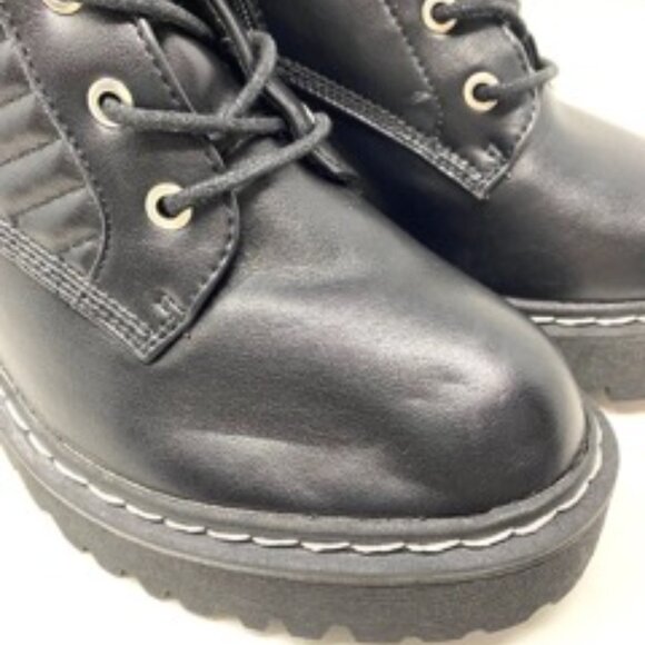 XOXO Women's Jackie X0223703 4" Chunky Combat Bootie Black Size 8 - Picture 8 of 8